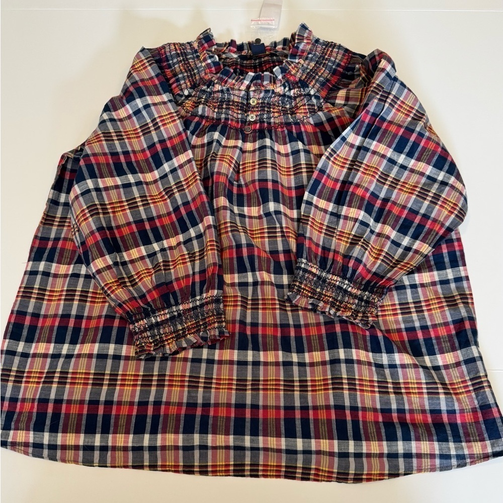 Brooks brothers NWT plaid blouse